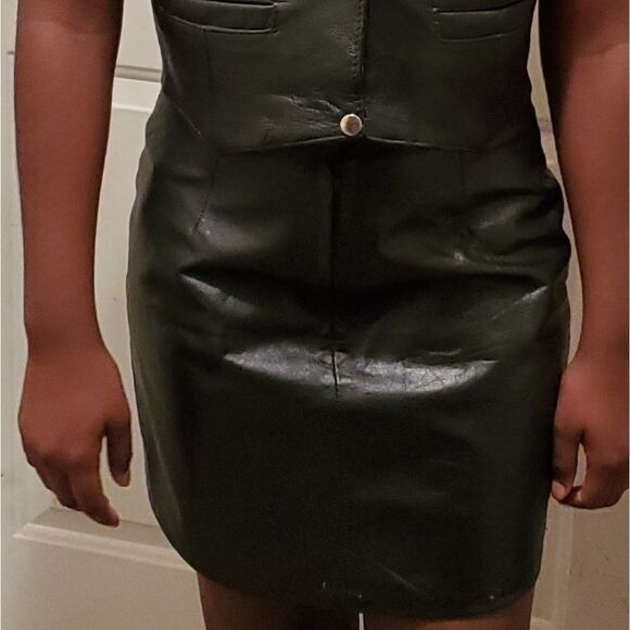 Hot Leathers genuine black leather motocycle vest - Picture 3 of 8